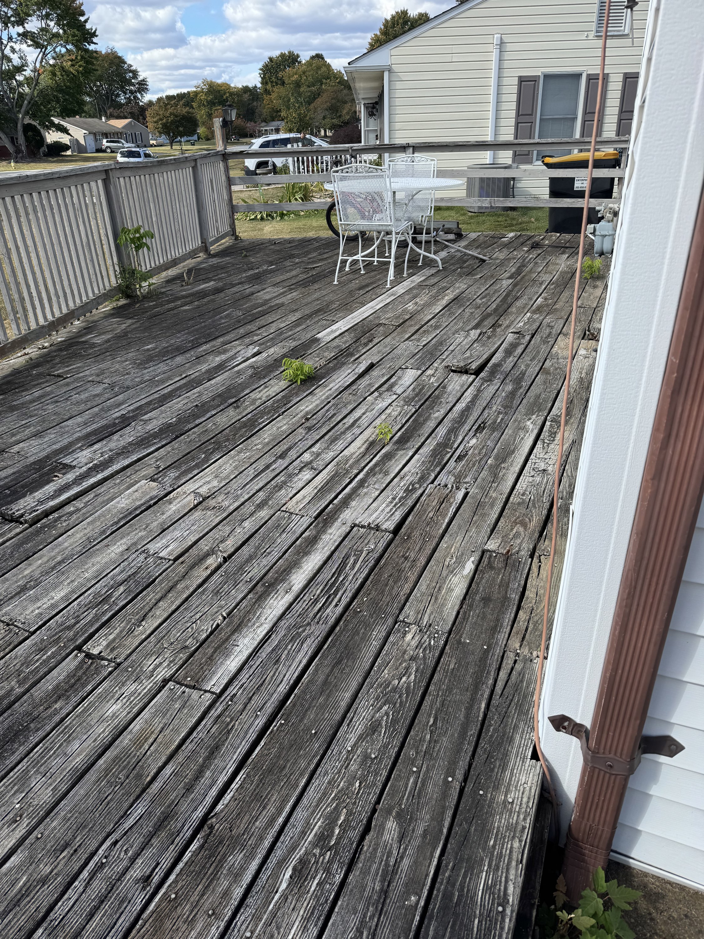 Deck surface before renovation